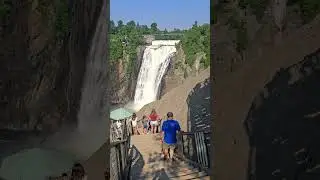 Steps to the falls &ndash; worth every one!#MontmorencyFalls #NatureLovers #QuebecTravel #ShortsAdventure