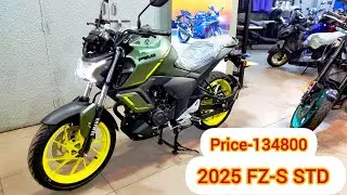 2025 Yamaha FZS V5 Cyber Green Color Detailed Review | On Road Price, Mileage | @bikerqueen12