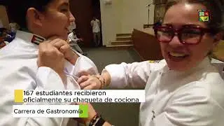 167 estudiantes de la carrera de Gastronomía recibieron oficialmente su chaqueta
