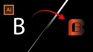 B letter logo in Adobe illustrator tutorial | fh graphic