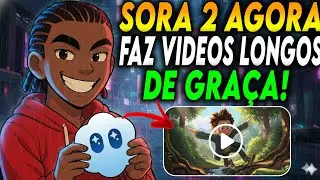 🚨 SORA 2 agora faz V&Iacute;DEOS LONGOS 100% GR&Aacute;TIS! (Nova fun&ccedil;&atilde;o insana da IA)