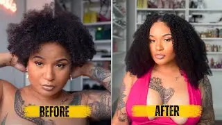✨ NATURAL HAIR TRANSFORMATION with CurlsQueen Clip-Ins! | EASY Step-by-Step Install + Defining Curls