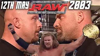 GOLDBERG VS CHRISTIAN STEEL CAGE! NASH VS JERICHO & MORE! WWE RAW 12TH MAY 2003 REVIEW