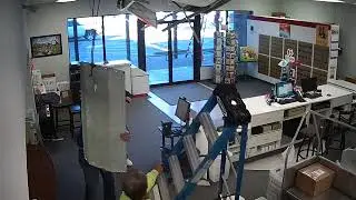Whoops!!!  A little excitement at Postal Express this morning!