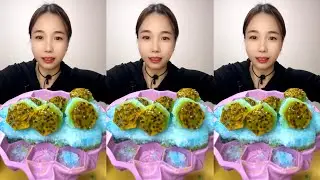 ❄️ ASMR ICE EATING with PASSION FRUIT
