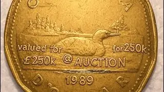 Rare 1989 Canada One dollar Coin with a rare mint error & excellent condition. Subscribe and thanks