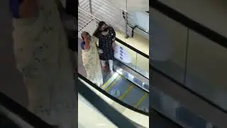Fear of Escalator 😟😰 #escalator #fear  #hyderabad #mall #trending  #india #women #stairs #shopping