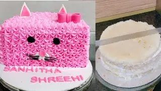 How To Make Half Cake| 6 month Birthday Cake For Baby Pink|Half cake Recipe|| Half Cake Kaise Banaen