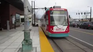 Seattle Streetcar: SLU Streetcar Arriving at Westlake/Mercer