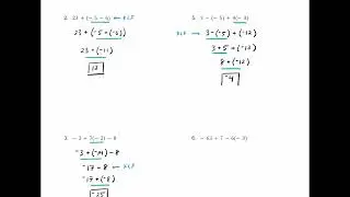 PEMDAS Practice with Integers (10 Examples)