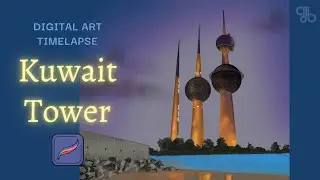 Kuwait Tower | Digital Art | Procreate