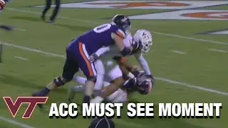 Virginia Tech Defense Scores A Big Safety | ACC Must See Moment