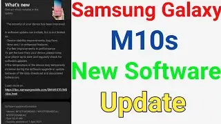 Samsung Galaxy M10s New Update | 1 April Security Patch Level | Samsung Galaxy M10s Software Update