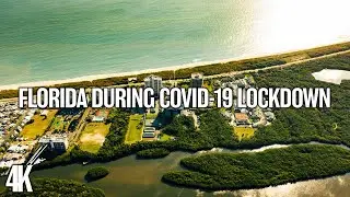 Florida Beach Quarantine COVID-19 | 4K Drone Aerial