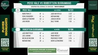 Moss Vale Vs Robertson Burrawang 1st Grade