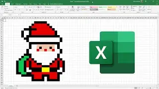 How to create a pixelated Santa Claus using MS Excel | How to Create Excel Pixel Art | Pixel Art