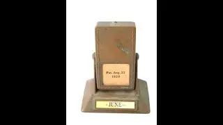 Vintage Art Deco 1928 Flip Calendar Brass Desk Top Perpetual Jemco Spin Rotate