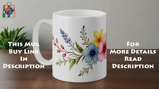 Flower Painting Floral Design Print Ceramic Mug For Drink | Gift
