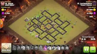 Clash of Clans TH9 GoWiBo 3 STAR ATTACK