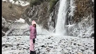 Snow Hiking to Franklin Falls ❄️ | Seattle Winter Walk | Krithvi Moves
