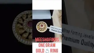 gold plated one gram gold ring 💍/#ytshorts #meesho #shorts #viral