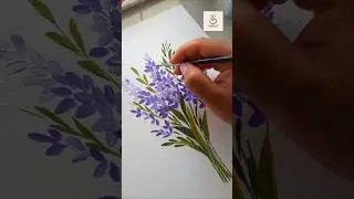 A bouquet of lavenders in easy strokes #wocol #lavender #acrylicpaints #flowerpainting #woko