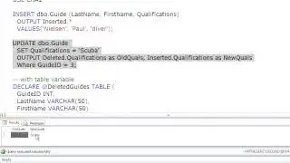 4  Using the Output Clause