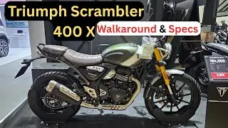 Triumph Scrambler 400 X &mdash; Full Walkaround & Specs | 6-Speed, 40 PS, 19/17 Wheels, Switchable TC/ABS