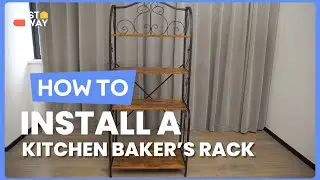 How to Install the 4-Tier Industrial Kitchen Baker's Rack | KC55267 #costway #howto