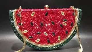 Watermelon Designer Crystal Clutch Bag - CrystalClutch.com