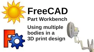 Keep Cool with FreeCAD fan extension arm #heatwave #3dprinting