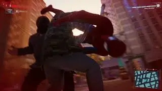 Spiderman Use Web Shooter Defeat First Brute Keeping the Peace