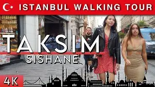 Istanbul | 🇹🇷Regular Walking tour from Taksim to Sishane | October 2022 | 4K HD&bull;60 fps