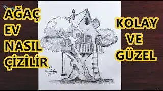 AĞAÇ EV NASIL ÇİZİLİR - KARAKALEM AĞAÇ EV ÇİZİMİ - KARAKALEM ÇİZİMİ