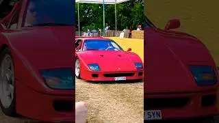 CLASSIC 1987 $3M FERRARI F40 DRIVING INTO HEVENINGHAM CAR SHOW! #shorts #trending #viral #cars #yt