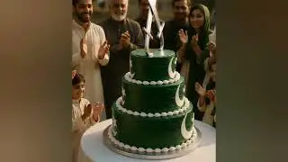 14 August AI Generated Cake Cutting | Pakistan Independence Day Celebration
