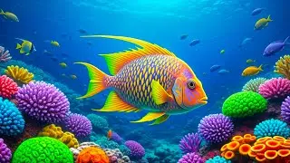 4K Aquarium Ambience 🌊 Relaxing Underwater World with Colorful Coral Reefs & Jellyfish