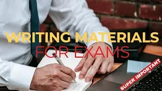 Writing materials for exams