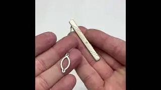 Silver Tie Clip with Button Chain Crystals Tie Bar Men's Fashion #giftsfordad #tieclip #tiebar #clip
