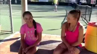 Команда Академии Александра Островского на Orange Bowl-2013 Вероника Пепеляева и София Епур
