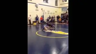Jacori Teemer winning his first Varsity match