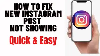 how to fix new instagram post not showing