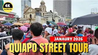 [4K] Quiapo Day 2026 – Crowded Street Tour!