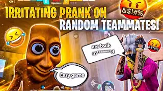 Irritating Prank🤣 on Random Teammates🤬 I Make Angry💢 Random Players😹 Trolling Teammates on CSR🤣||