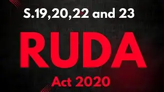 S.19,20,22 and 23 of the Ravi Urban Development Authority Act 2020 #kung