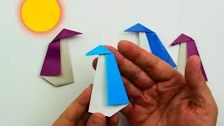 How to make a paper penguin. [Origami easy]