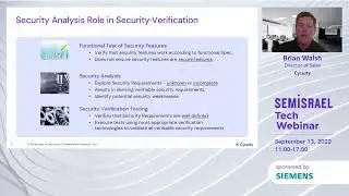Ensuring &ldquo;Security by Design&rdquo; with a Systematic Approach, by Brian Walsh, Director of Sales, Cycuity