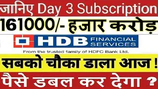 HDB Financial Services IPO Final Day Subscription status| Allotment status| HDB IPO GMP| #latestipo
