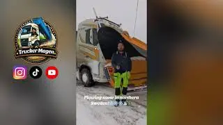 Snowplowing in northern Sweden.