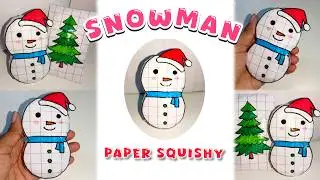 ☃️ DIY snowman paper squishy | snowman paper squishy | snowman squishy |paper diy |paper squishy|DIY